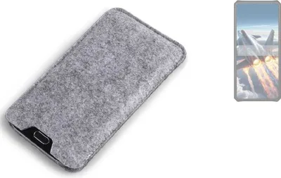 Produktbild von K-S-Trade Filz Handyhülle kompatibel mit iiiF150 Air2 Ultra Schutzhülle Filztasche Filz Tasche Case Sleeve Handy Hülle Filzhülle grau