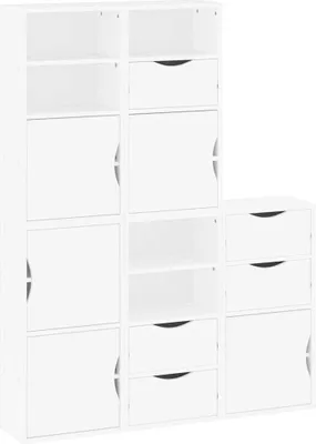 Immagine prodotto di Armadietti laterali 5 pz. ODDA Bianco 40x24x79 cm in legno di pino massiccio