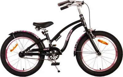 Produktbild von Volare Miracle Cruiser Kinderfahrrad - Mädchen - 18 Zoll - Mattschwarz - Prime Collection