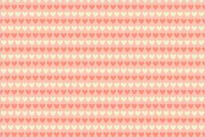Produktbild von Wallario Poster - Muster Herzen in beige und rot, Kunstdruck Größe: 100 x 150 cm