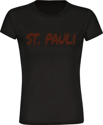 Produktbild von multifanshop Damen T-Shirt - St. Pauli - Textmarker, schwarz, Größe XL