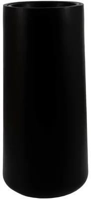 Image de VIVANNO Jardinière en fibre de verre, modèle EKZITA, colonne, noir mat - 38x80 cm