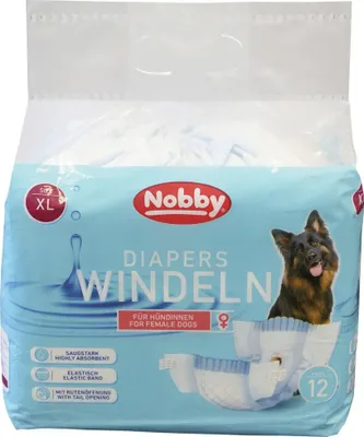 Produktbild von Nobby Windeln f. Hündinnen 12 St.; XL ; 40 - 58 cm