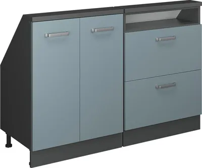 Produktbild von Dachschrägenschrank-Set Vicco Rion Blau-Grau 2er Set, Model 55956