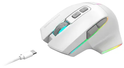 Immagine prodotto di Mars Gaming MMWVECTORW, destra, ottica, RF wireless + Bluetooth + USB Type-A, 12000 DPI, bianco