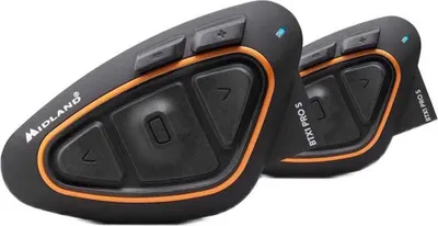 Produktbild von Midland BTX1 Pro S Motorrad-Sprechanlage 800 m Schwarz, Orange