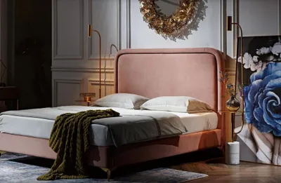 Produktbild von Doppelbett Bett Ehebett Design Luxus Luxur Polsterbett Designbett 180x200cm Neu