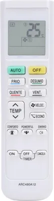 Zdjęcie produktu dla ARC480A12 Pilot zdalnego sterowania klimatyzacją, zasilany bateryjnie, zamiennik ARC480A11 ARC480A13 ARC480A9 ARC480A49 ARC480A53 ARC480A55