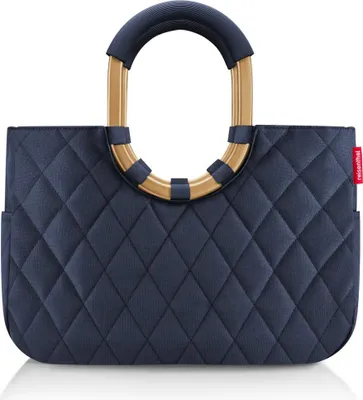 Produktbild von reisenthel loopshopper M, Einkaufstasche, Shopper, Tragetasche, Tasche, Frame Rhombus Midnight Gold, 12 L, OS4111