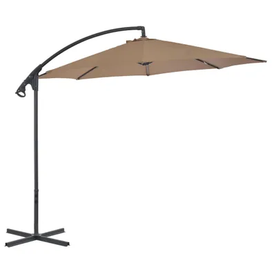 Obrázok produktu pre vidaXL Svetelný dáždnik s oceľovou tyčou 300 cm Taupe