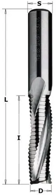 Imagen del producto de Fresa helicoidal de 8 mm - 3 filos - cilíndrica - para metal