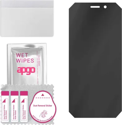 Produktbild von apgo Hybrid Privacy Schutzglas, Matt, kompatibel mit Doogee S61, Anti-Spy, toller Ersatz für Hartglas, kratzfester Displayschutzglas, Displayschutz, Full Glue