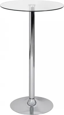 Image de Amstyle Zamora II table haute chrome/verre