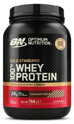 Produktbild von Optimum Nutrition 100% Whey Gold Standard (768g) Chocolate Hazelnut - Eiweiße - Molkenprotein-Mischung