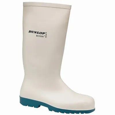 Produktbild von Dunlop Herren A681331 HEVEA Acifort Sicherheitsgummistiefel / Gummistiefel FS1480 (45 EUR) (Weiß)
