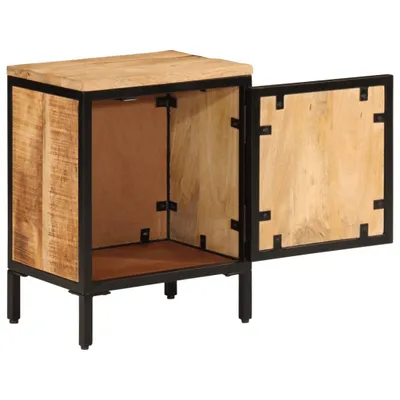 Immagine prodotto di Comodino 40x30x52,5 cm in Legno Massello di Mango Grezzo