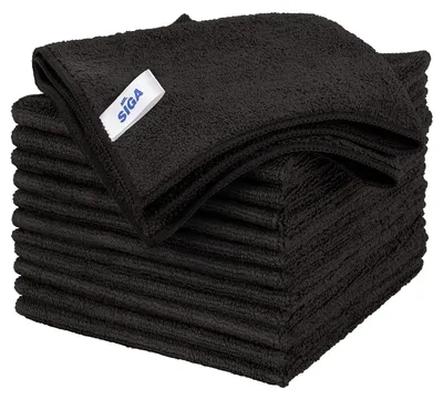 Image de Microfibre chiffon de nettoyage - Sans traces - 12 pièces - 88 % polyester - Lavable