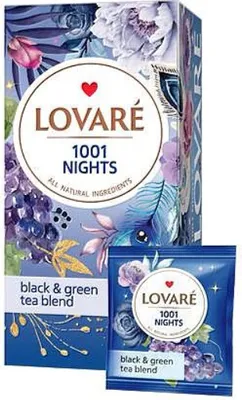 Produktbild von Lovare Tee Mischung aus schwarzem und grünem Tee mit Früchten 1001 Nights 24Btl