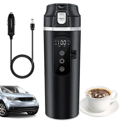 Auto-Wasserkocher 12V/24V 500ml Edelstahl mit LCD-Temperaturanzeige