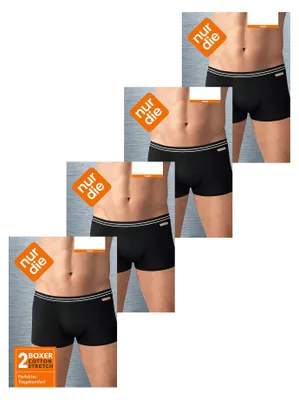 Produktbild von NUR DIE Herren Boxer Baumwolle Stretch 8-Pack anthrazit-dunkelblau - Größe XL