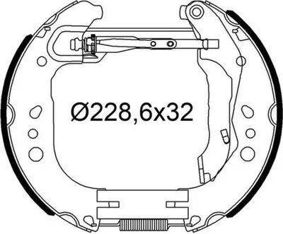 Produktbild von VALEO Bremsbackensatz Trommelbremse Hinten für SKODA ROOMSTER (5J) 229mm 554948