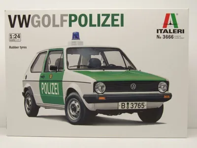 Produktbild von Italeri 3666 VW Golf 1 Polizei Kunststoffbausatz 1:24