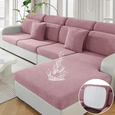 Produktbild von Sitzkissenbezug Stretch Wasserdicht Elastisch Universal 1 Sitzer*2 Rosa