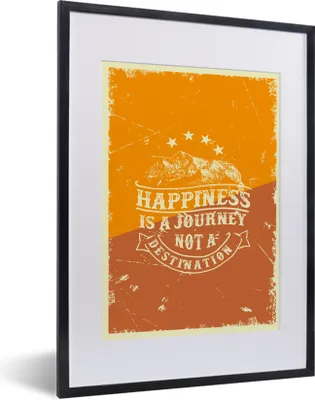 Produktbild von MuchoWow® MuchoWow® Gerahmtes Poster Jahrgang - Berg - Text 30x40 cm - Poster mit zchwarzem Bilderrahmen - Wandposter Schlafzimmer