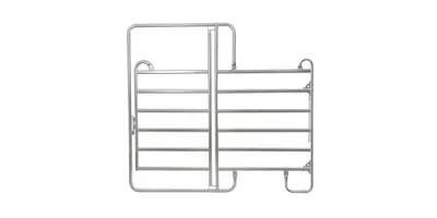 Produktbild von Corral Fence panel with gate, 2,4 m galvanized, height: 2,20 m