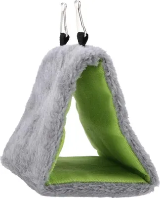 Obrázek produktu pro Parrot Bird's Nest Winter Warm Hängende Höhle Käfig Plush House Soft Triangular Hut Hanging Cave Langlebige Kuschelhütte Feeding Bed Animals Birds Cage Toy
