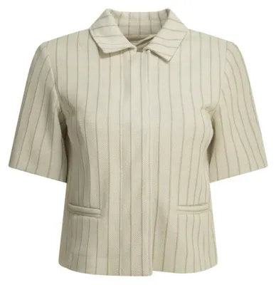Image de Max Mara tailleur femme blanc mangio court en jersey de coton - 40