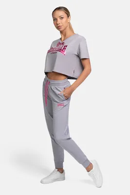 Immagine prodotto di Pantaloni da donna LEINTHALL Marl Grigio/Rosa XL Lonsdale