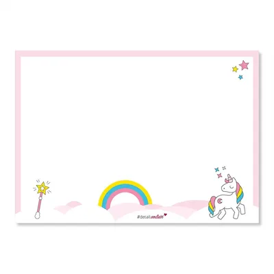 Produktbild von Schreibtischunterlage mit Einhorn-Motiv und Regenbogen in DIN A3 I rosa weiß I aus Papier zum Abreißen I für große und kleine Mädchen I dv_105