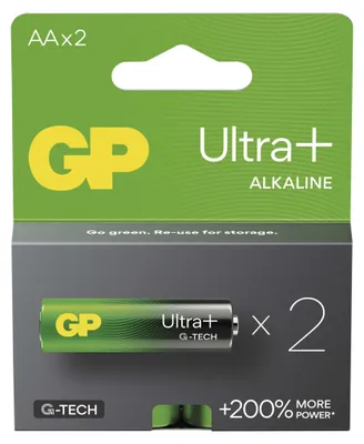 Alkalická baterie GP Ultra Plus AA (LR6), 2 ks