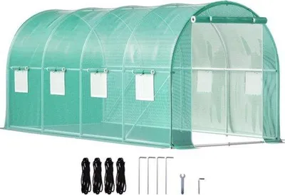 Zdjęcie produktu dla Tunel foliowy Famanu – z ocynkowaną konstrukcją, wodoodporny – 5x2x2 m