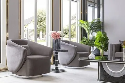Image de Salon Set 2x fauteuil avec table d'appoint Elegantes JVmoebel