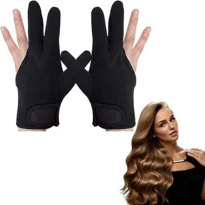 Immagine prodotto di Guanti professionali resistenti al calore per parrucchieri, confezione da 2, guanti professionali per arricciacapelli, per strumenti per la messa in piega dei capelli
