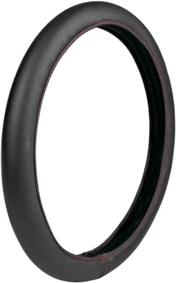 Produktbild von Famanu Lenkradhülle elastisch - Schwarz/Rot, universelle Größe S, Ø 35/37 cm