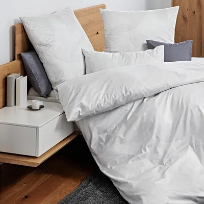 Produktbild von Janine Mako-Satin Bettwäsche Milano 45125-08 silber 155x220 cm + 80x80 cm