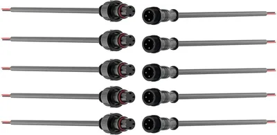 Productafbeelding van Waterdichte LED Connectoren - 3-polige Stekkers - Verlichting Installeren - Veilig en Betrouwbaar - 17 AWG - Zwart