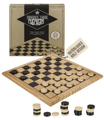 Zdjęcie produktu dla Drewniana gra planszowa warcaby - 28,5 cm