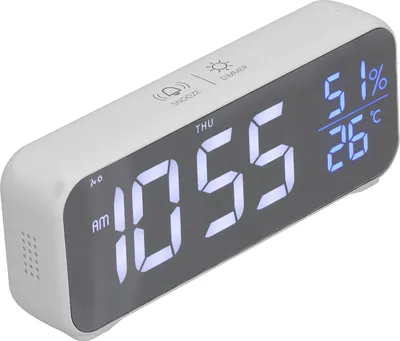 Produktbild von Digitaler Wecker LED Digitaler Musikwecker USB Aufladen Elektronische Uhr Temperaturanzeige für Zuhause