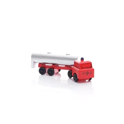 Produktbild von Holzspielzeug Feuerwehrauto Tanklastzug HxT 3,5x3cm NEU