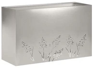 Immagine prodotto di vidaXL Vaso da giardino in acciaio inossidabile, argento, 80 x 30 x 49 cm