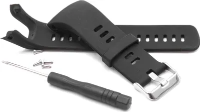 Produktbild von vhbw Ersatz Armband kompatibel mit Suunto Spartan Trainer Wrist HR Fitnessuhr, Smartwatch - 12cm + 9 cm Silikon schwarz
