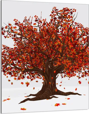Produktbild von Herdabdeckplatte 40x52 Glaskeramikkochfeld Abdeckung Spritzschutz Glasplatte Deko Schneidebrett, Baum Laub