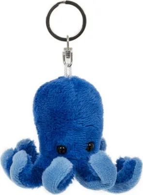 Produktbild von Schlüsselanhänger Krake, aus Plüsch, Tier Tiere, Tintenfisch Oktopus, Wassertier