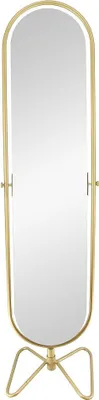 Produktbild von Drehbarer Standspiegel aus Metall - B 45 x H 171 cm - Gold - ASATU