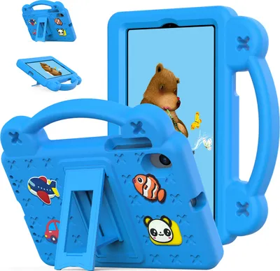 Obrázek produktu pro Ochranné pouzdro pro Onn 7" Tablet 2024 (Model 100135924), roztomilé dětské pouzdro, odolné proti nárazům s držadlem a stojánkem Modrý
