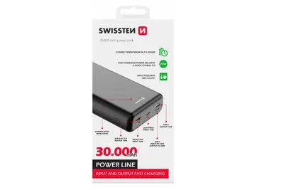 Obrázok produktu pre Swissten Power Line 30000 mAh 20W Power Delivery čierna